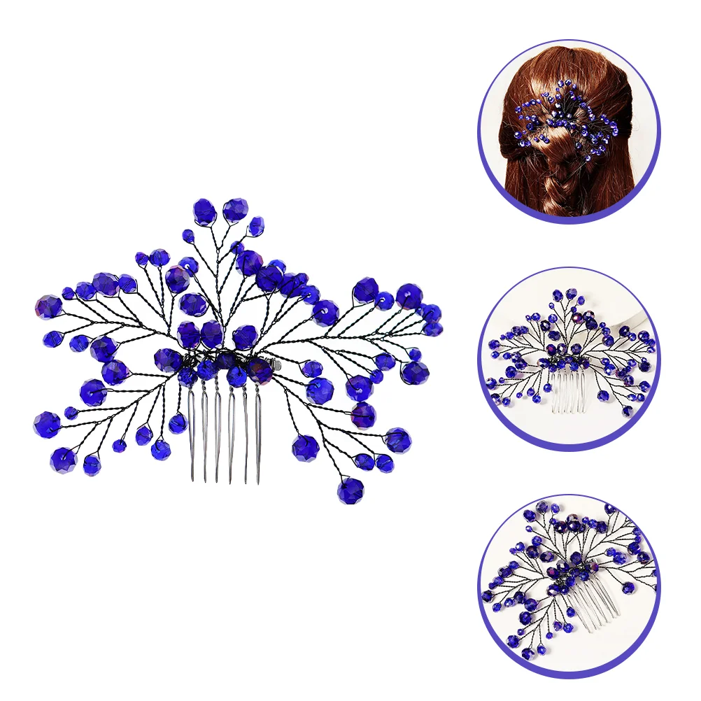 

Свадебный гребень с голубым Цирконом для невесты