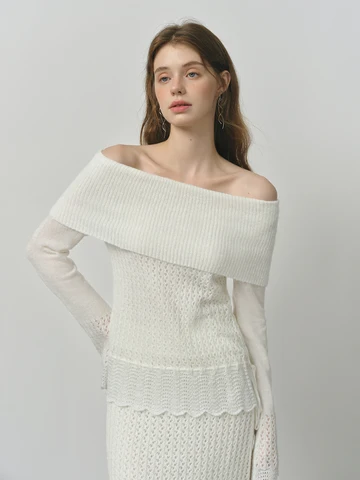 FANSILANEN Белый вязаный костюм феи для женщин