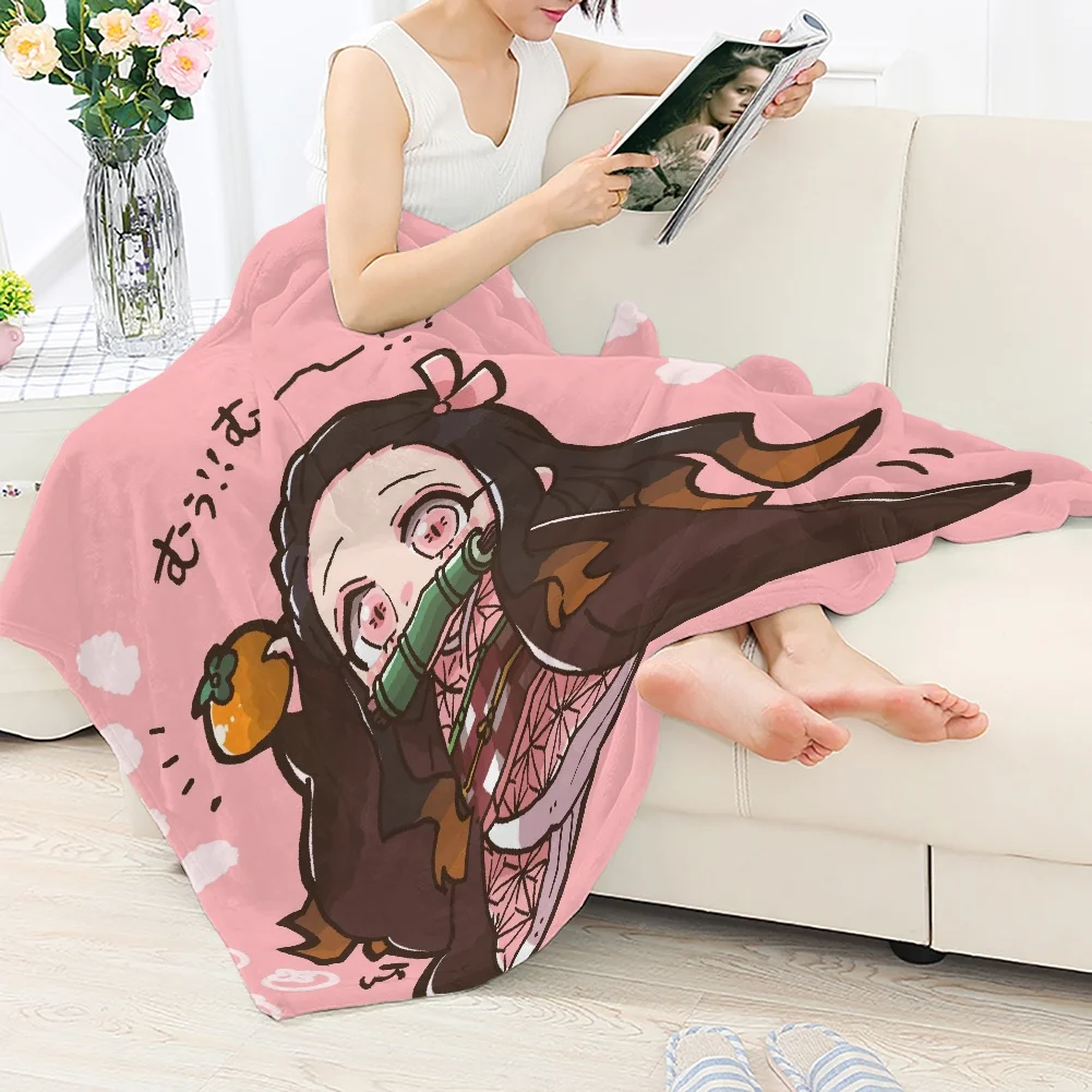 

Фланелевое Одеяло с 3D рисунком, декоративное покрывало в стиле аниме для дома, с изображением рассекающего демонов, флисовые одеяла для детей, постельное белье для весны и осени