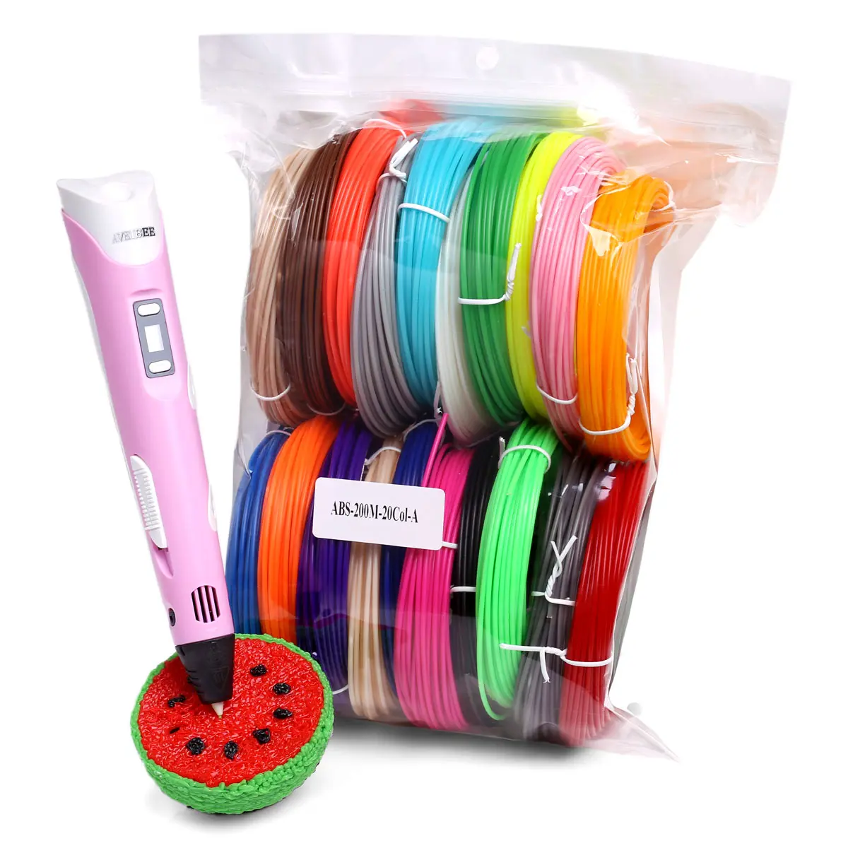 Professional Printing 3D Pen Set 100 Meter ABS PLA Filament 3 d Plastic caneta pro For Print Kids Birthday Gifts stylo rp100a