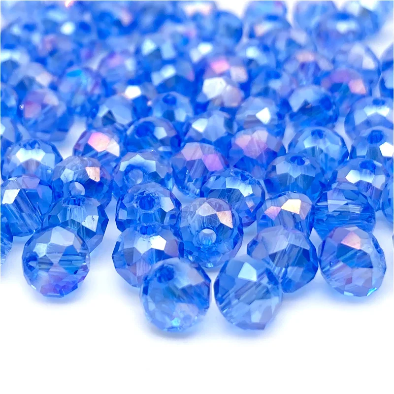 Perles de cristal à facettes de 2  3  4  6  8mm pour la fabrication de bijoux  entretoise lâche