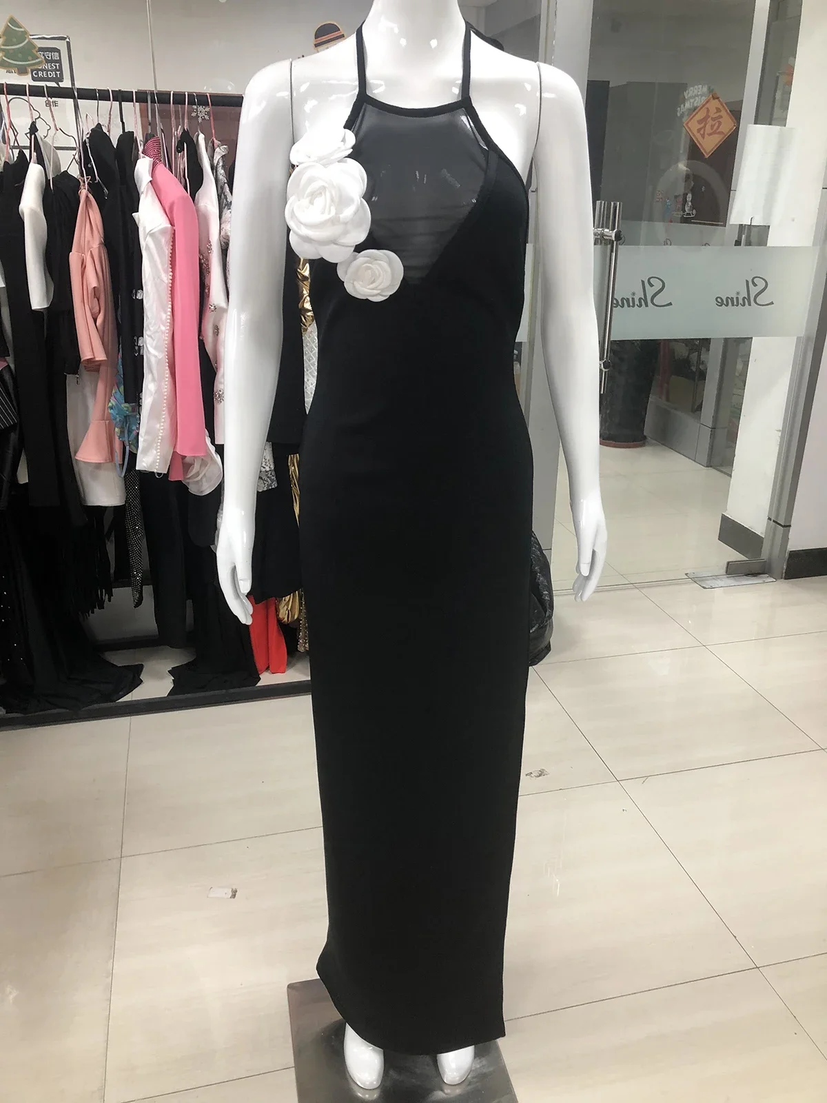 2024 новое летнее женское сексуальное сетчатое платье без рукавов с открытой