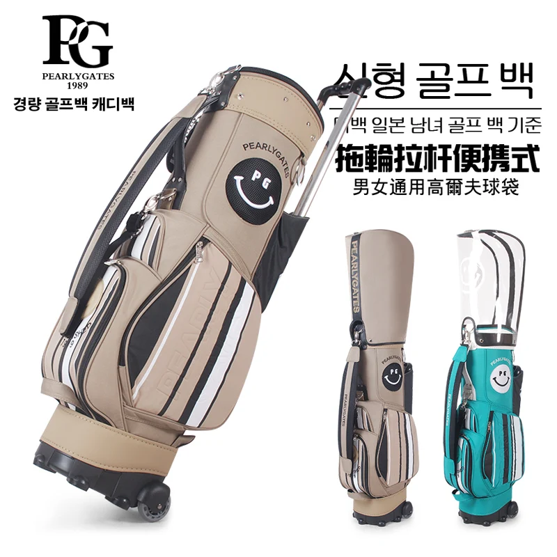 

Сумка для гольфа, новинка, сумка для гольфа из ПУ, водонепроницаемая тяга с колесами, стандартная сумка-подставка для гольф-клуба, унисекс