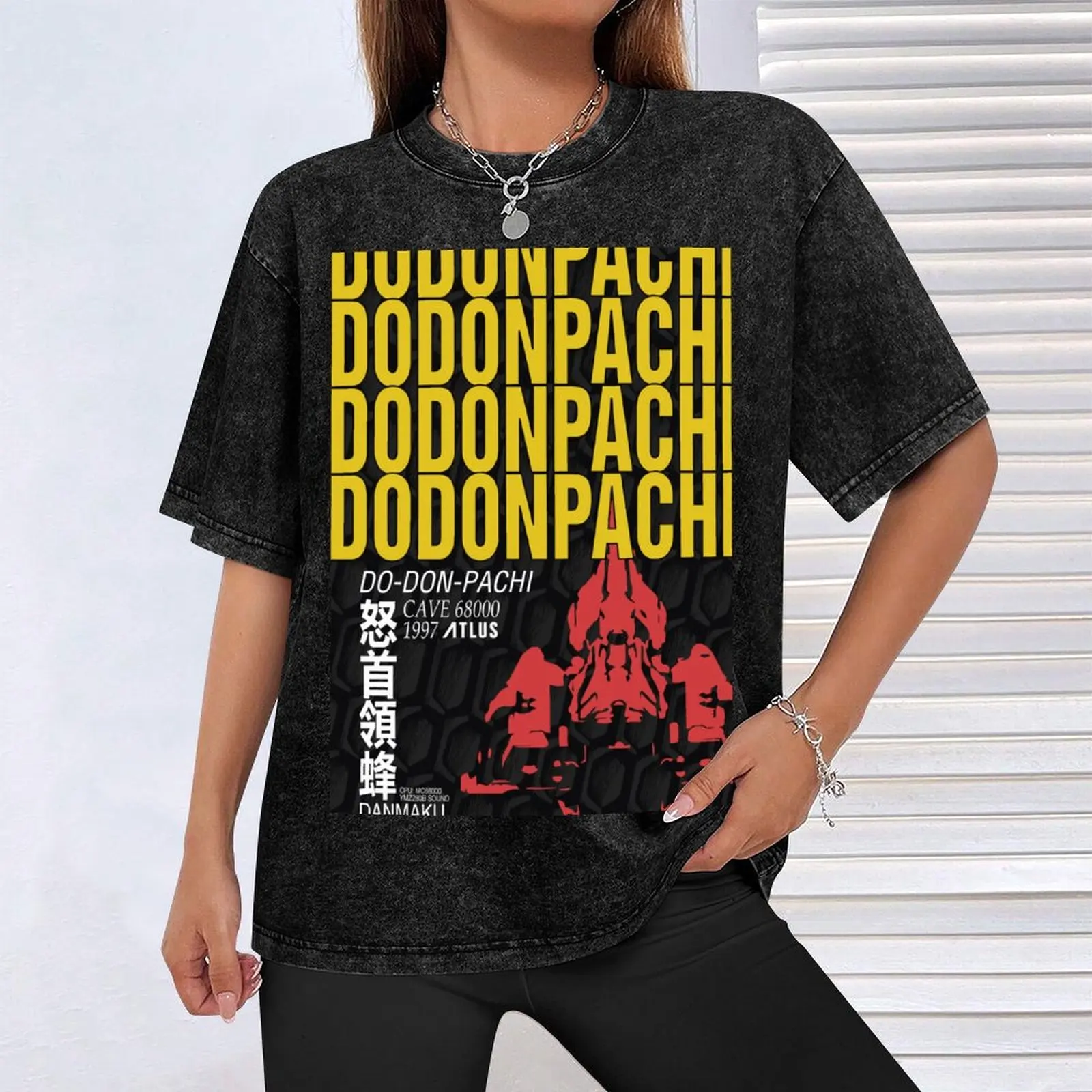 ВИНТАЖНЫЙ ПЛАКАТ Shmup Bullet Hell Do-Don-Pachi футболка простая незаменимая Мужская workou t shirt s