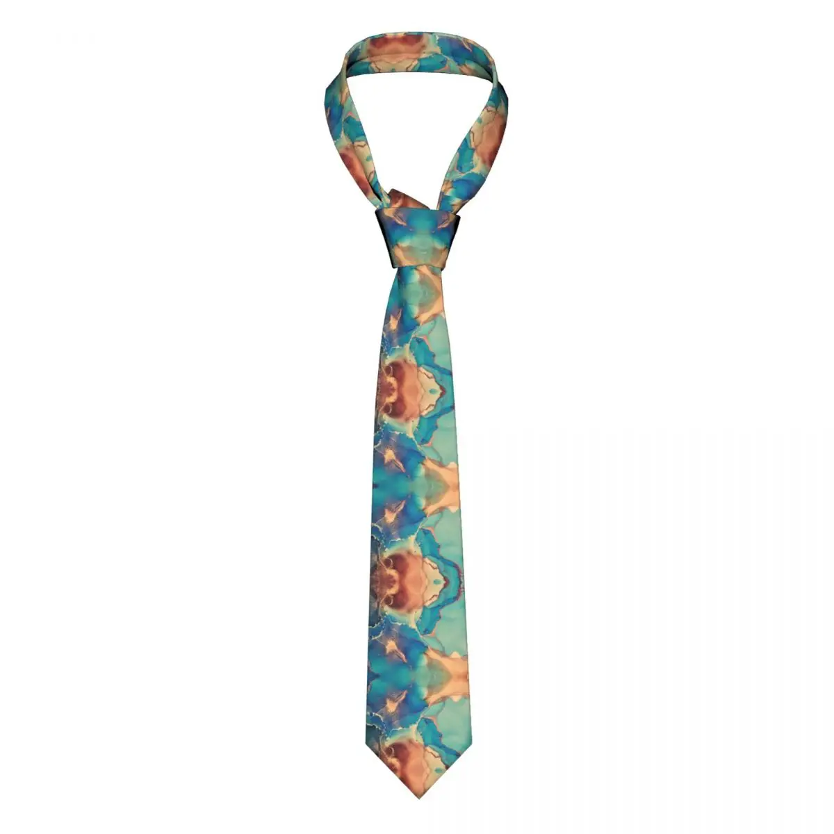 

Alcohol Ink Colors Translucent Abstract Neckties Men Skinny Polyester 8 cm Classic Abstract Marble Neck Tie for Suits Gravatas