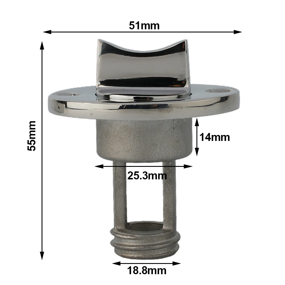 Drain Plug Boat Bung Drain Bung Tool 1 Piece 25MM 316 Stainless Steel Adjustable Silver With O-ring High Quality