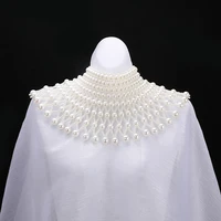 fashion necklace pearl wedding dress shoulder chain accessories handmade beads design brand for women jewelry wholesale