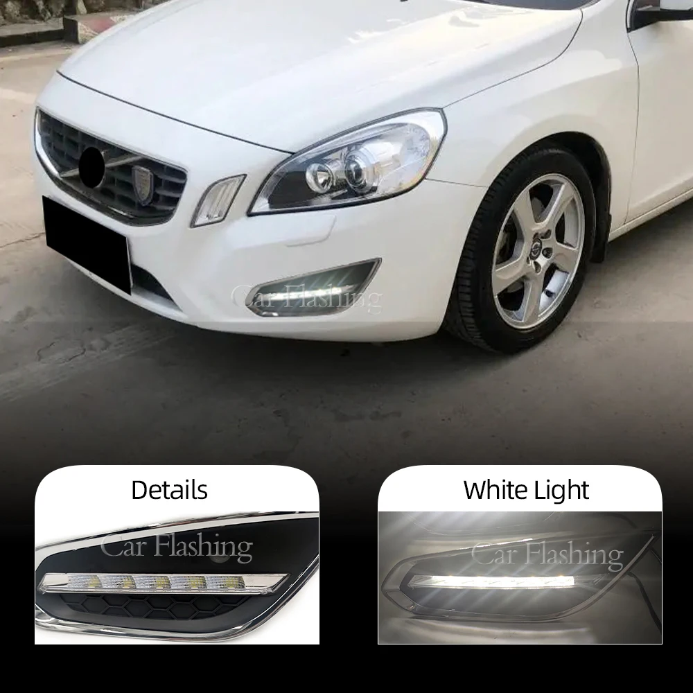 1 комплект автомобильные светодиодсветодиодный дневные ходовые огни для Volvo S60 2009