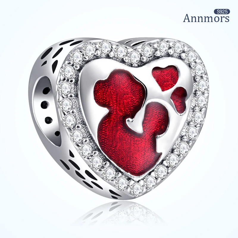 

Love Pendant Silver Stone Jewelry Gifts For Mothers Elders Silver Plated Charm Fits Original Heart Charm Luxury