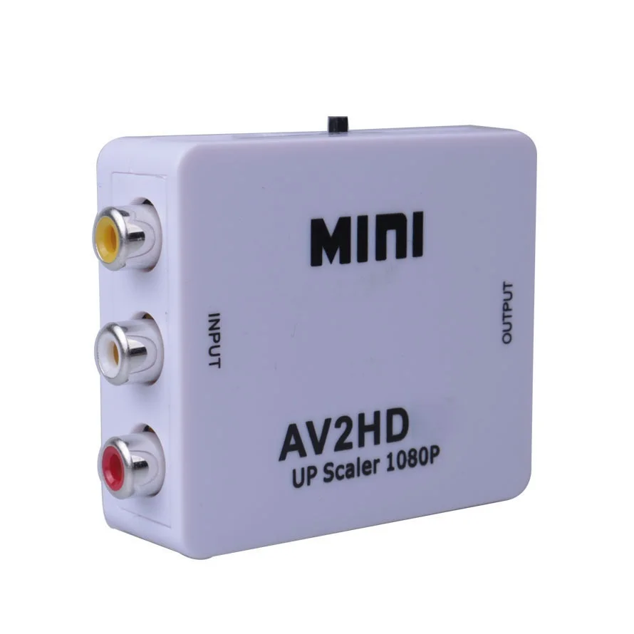 

AV/RCA CVBS to HDMI-compatible 1080P Video Converter MINI AV2HD Adapter Converter Box For HDTV Projector Set top box DVD