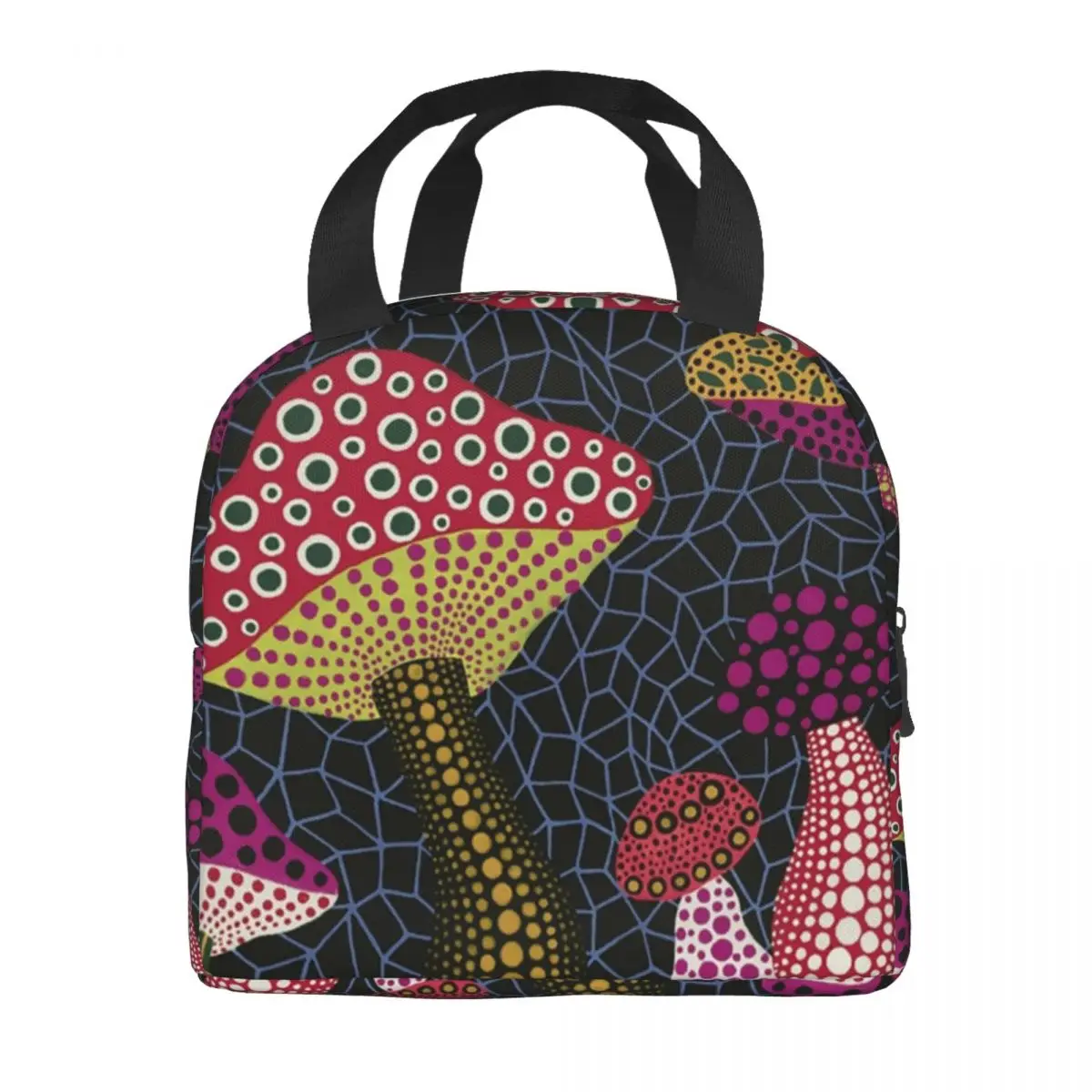 Изолированные сумки для обеда Yayoi Kusama на заказ пикника открытом воздухе