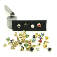 diy alloy cat eye 7 59mmheight rivet matching installation tool shoe bag accessories 10 colors beads rivets perfect quality