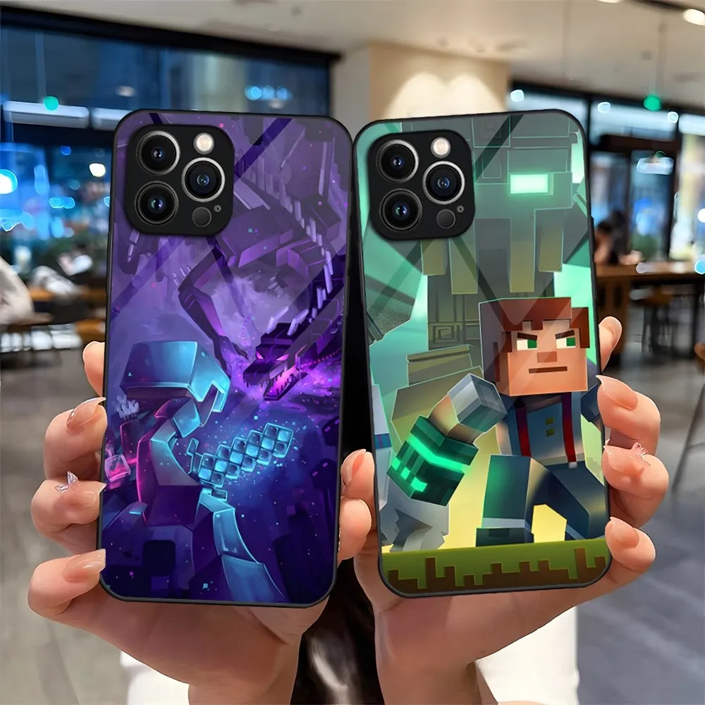 Чехол из закаленного стекла для iPhone 13 15 14 12 11 Pro XS Max Plus Mini X XR 8 7 6s SE2020