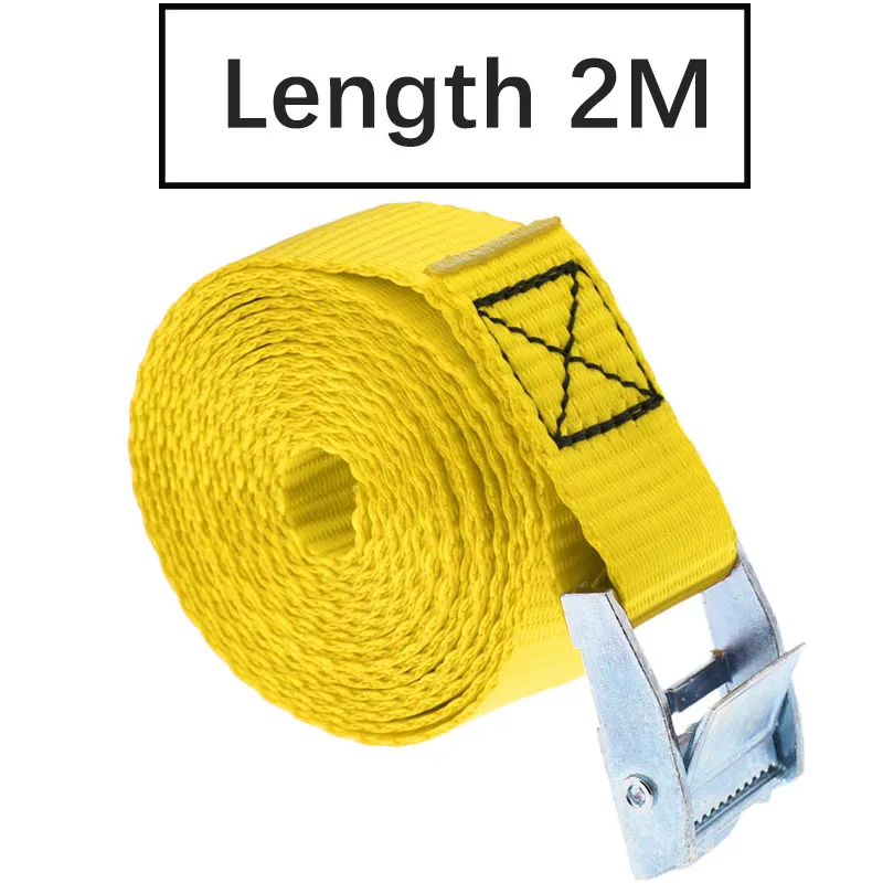 

2M Long Tie Down Strap with Stainless Steel Buckle for Roof Racks, Surfboard, Kayak, Canoe, Car Cargo Lashing - Various Colors