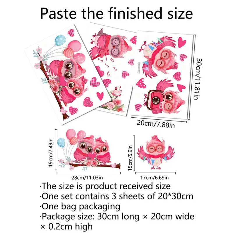 Наклейки в форме сердца на день Святого Валентина водонепроницаемые