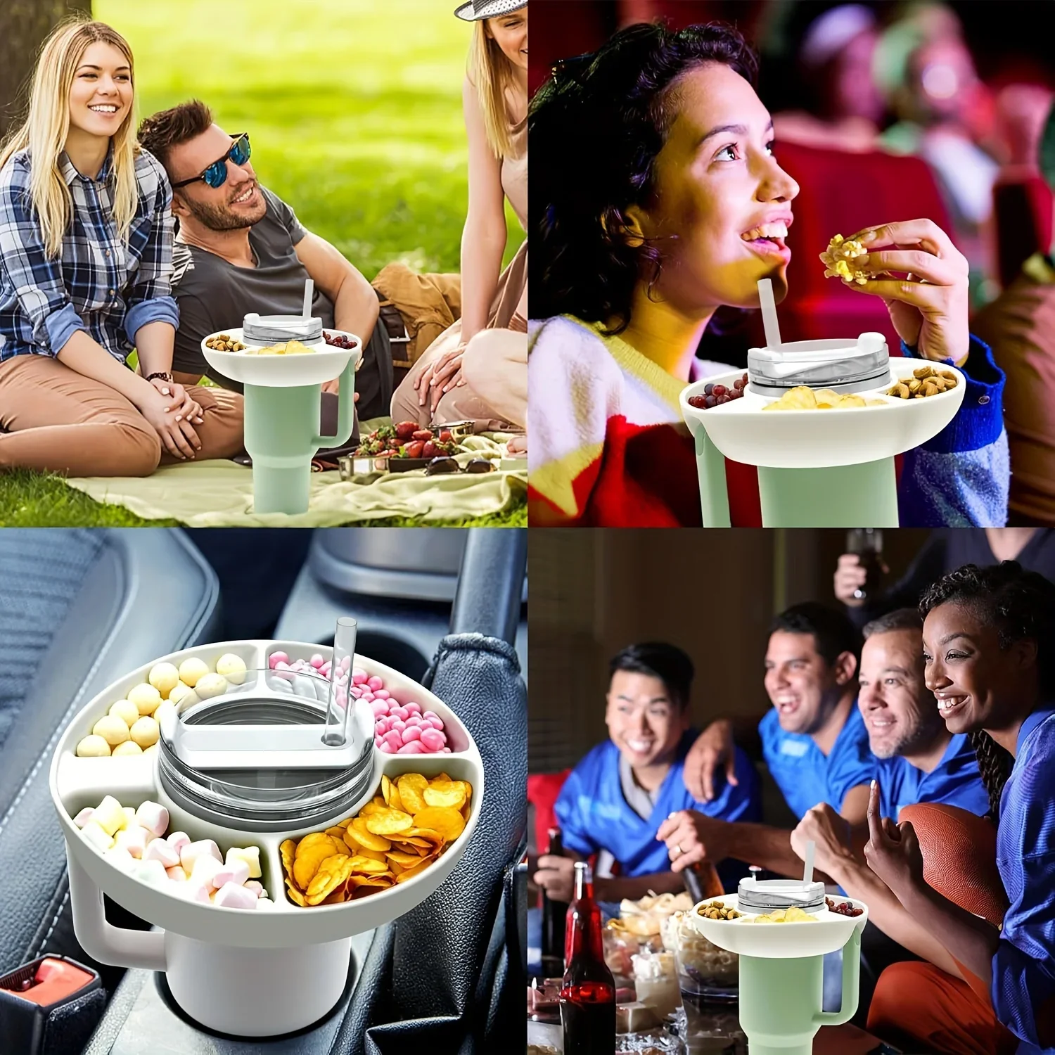 1 шт. миска для закусок 40 унций стакан Stanley с ручкой пластиковый поднос 4