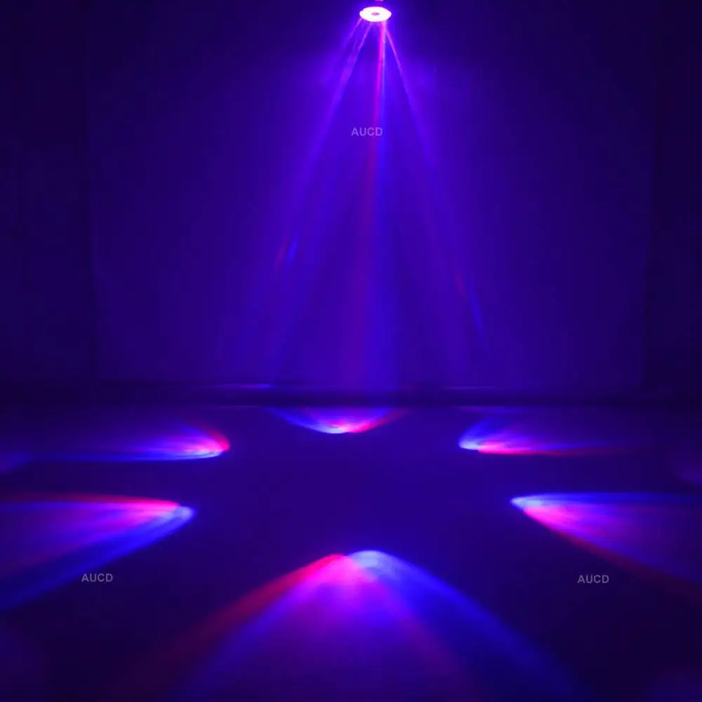 AUCD 6 линз 60 Вт RGBW светодиодный поворотный подвижный прожектор Mix DJ Disco Party DMX Meteor Green