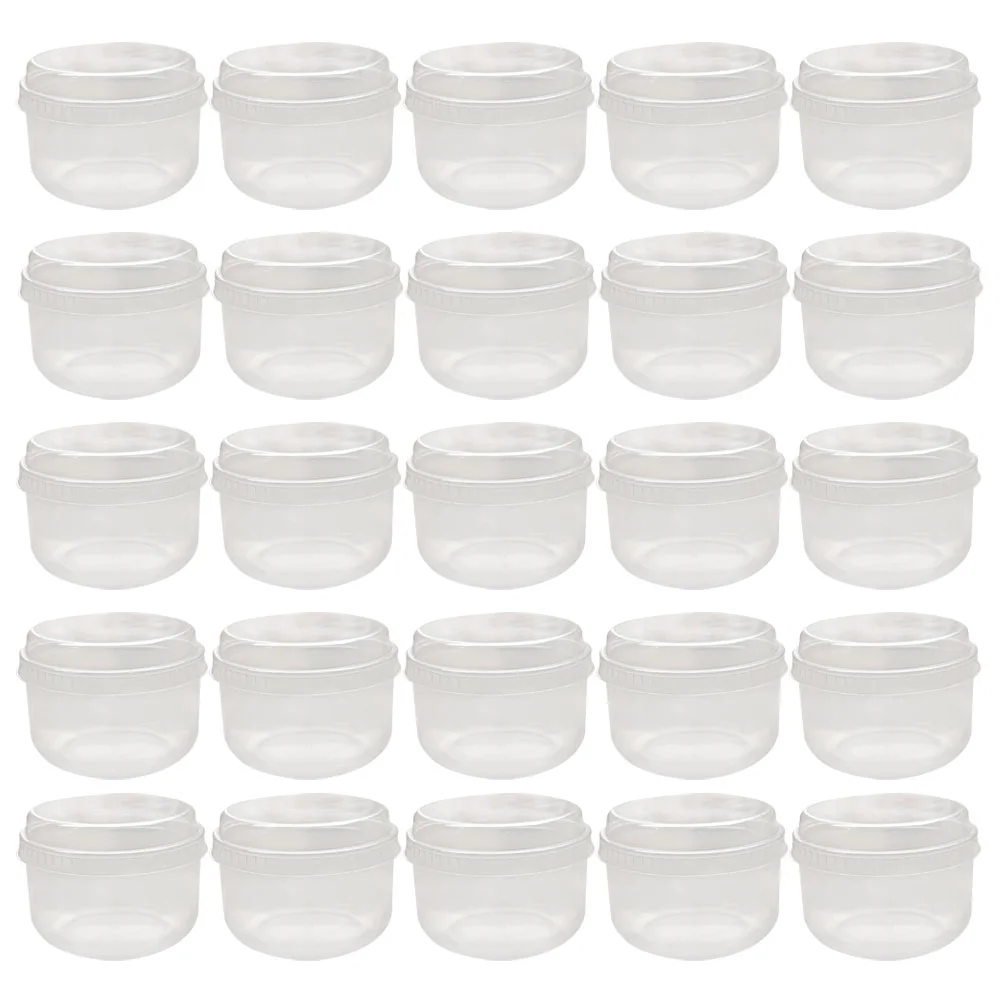 

50 Sets Pudding Shot Cups with Lids Dessert Cups Portion Sauce Salad Dressing Condiment Cups Clear Containers with Lids