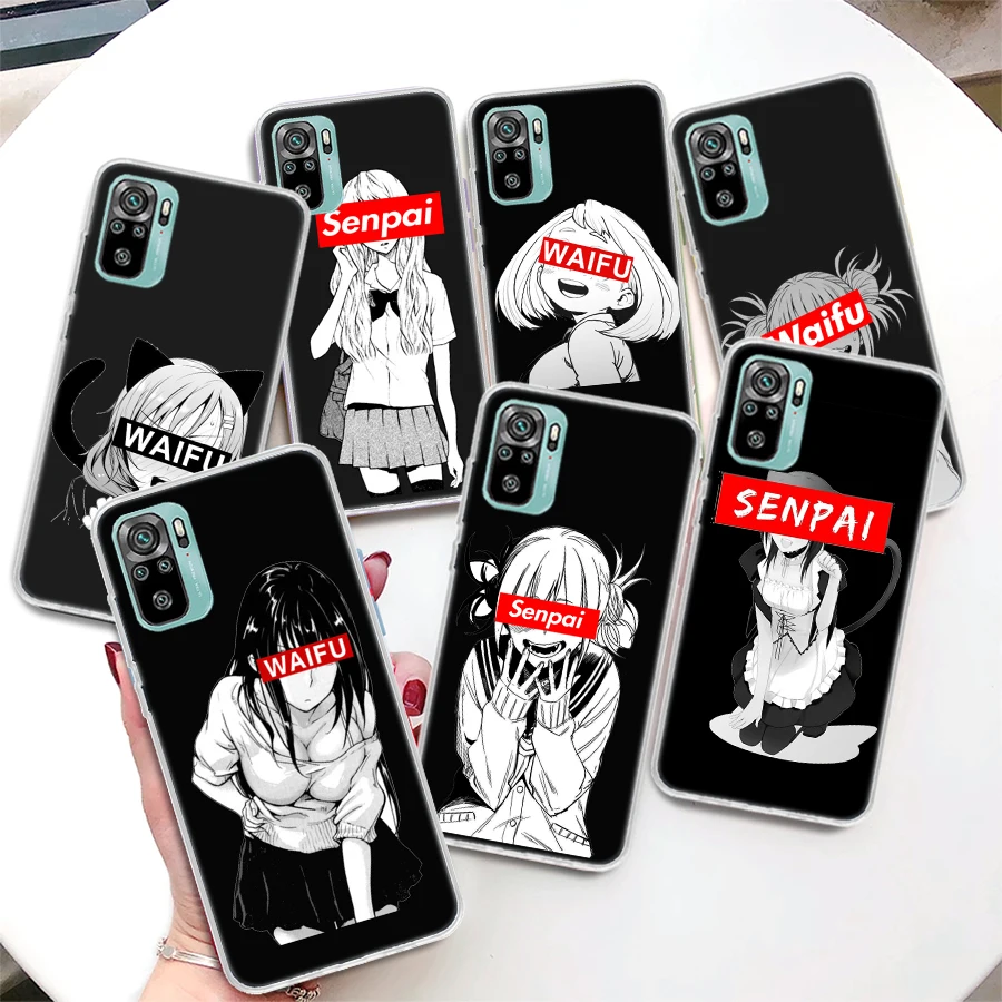 Чехол Sugoi Senpai для Xiaomi Redmi Note 13 12S 12 11S 11T 11E Pro Plus 11 10 10S 9 9S 8 8T 5G C