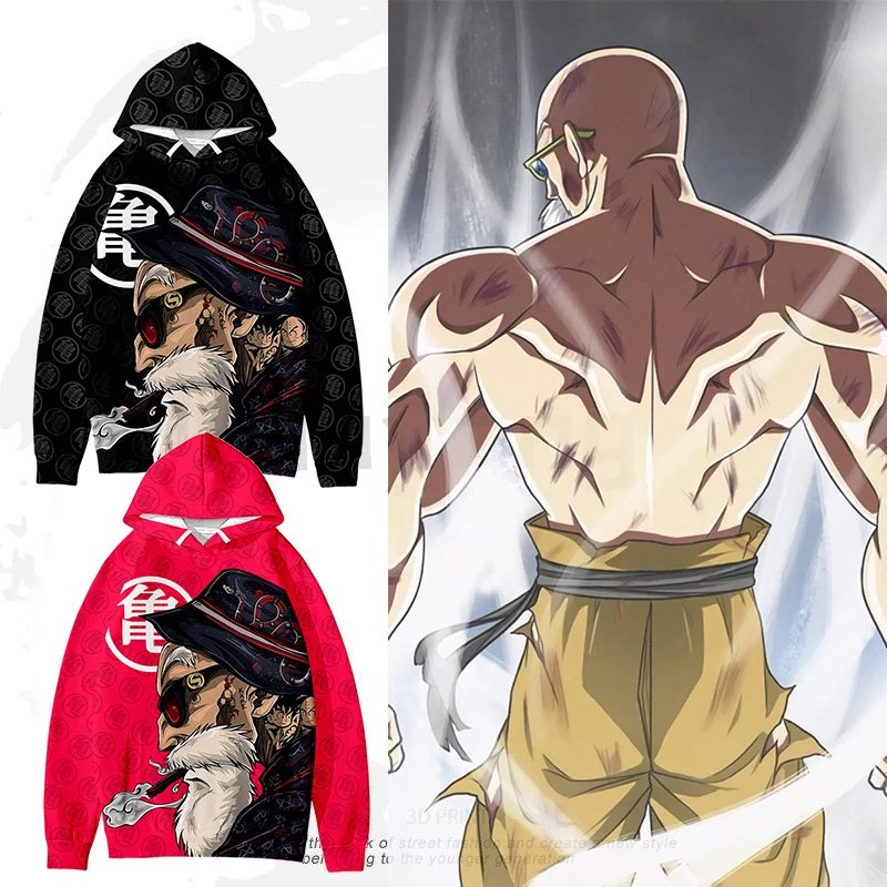 

2021 Autumn and winter anime dragon ball z children's Man fashion street hoodie and pants suit casual jogging sweatshirt
