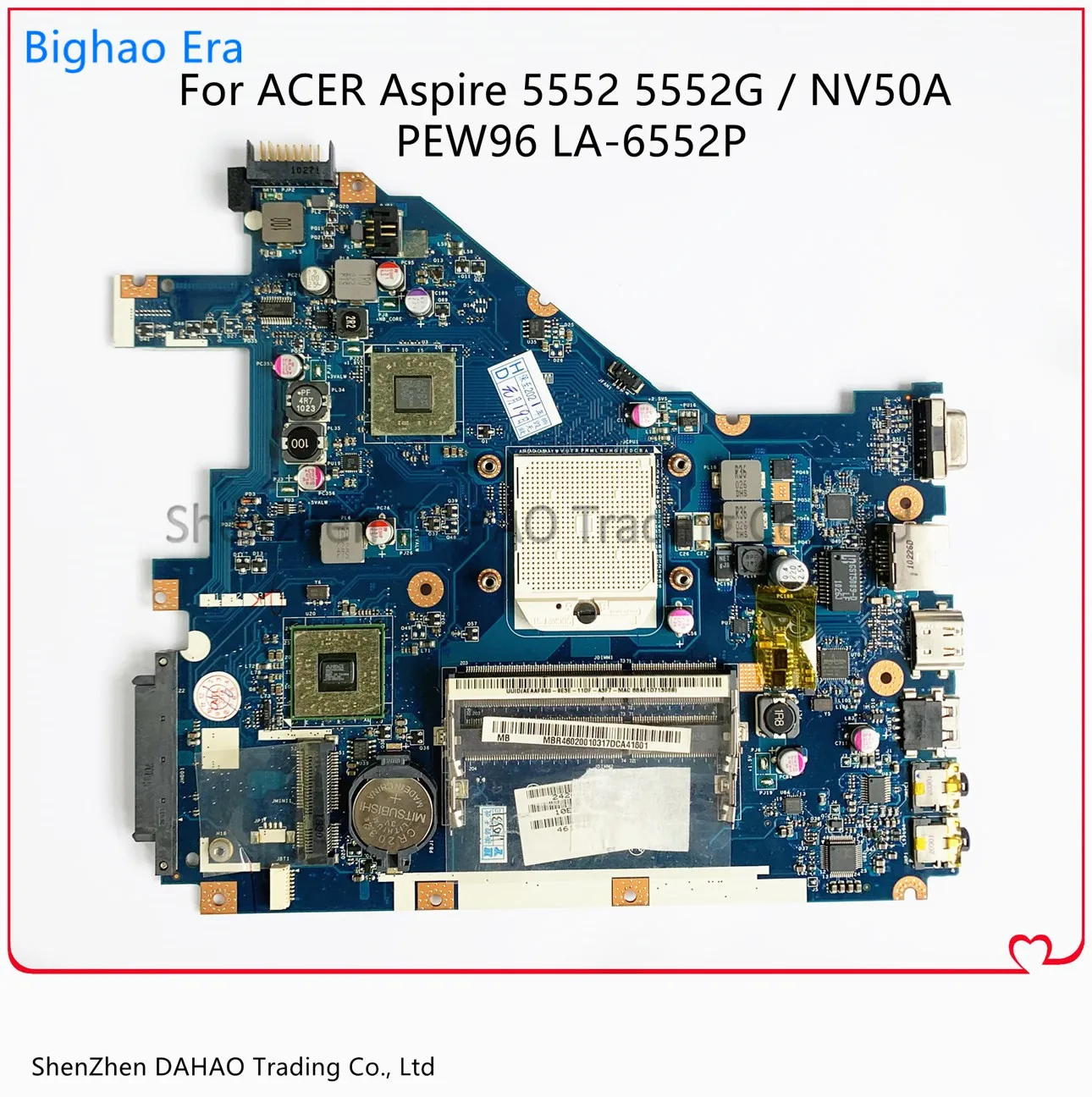 

For Acer Aspire NV50A 5552 5552G Laptop Motherboard PEW96 LA-6552P MBR4602001 Mainboard Support AMD CPU DDR3 100% Fully Tested