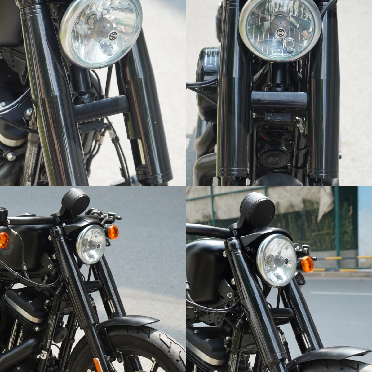 Фото Алюминиевые защитные колпачки для передних вилок мотоциклов Harley Sportster XL883N 883R 883C 883L XL1200 (с 2022 года) №2