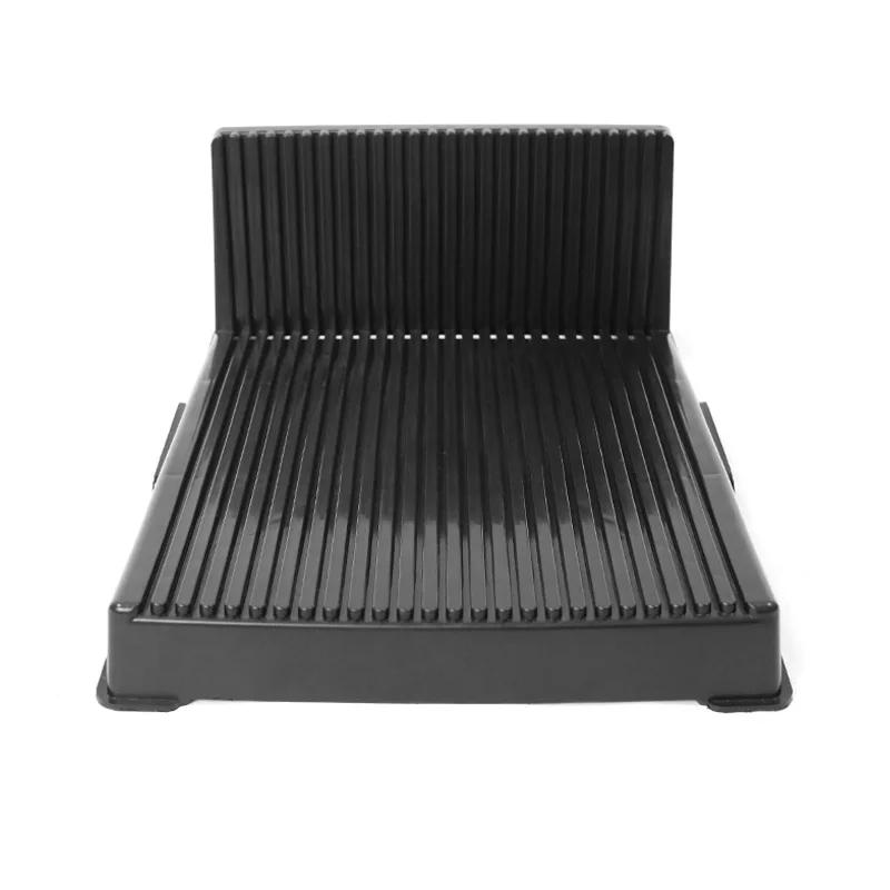 

Q-PR5L ESD Storage PCB Tray Holder 355X270X130mm L-shape 25 Slots Conductive Antistatic Plastic Black Magazine Rack