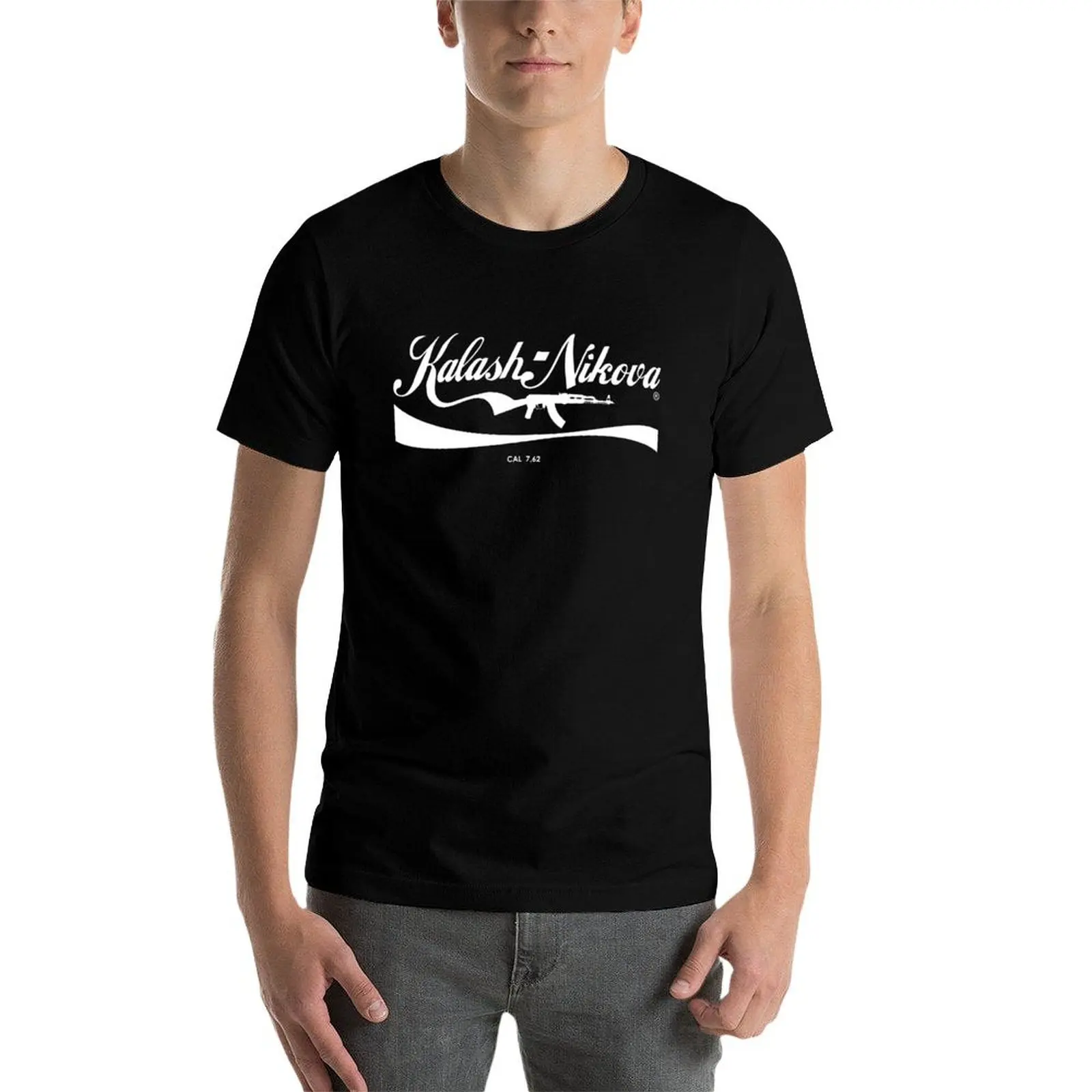 Фото Футболка с изображением Калашниковой, аниме-футболка, мужская футболка, персонализированная футболка №4