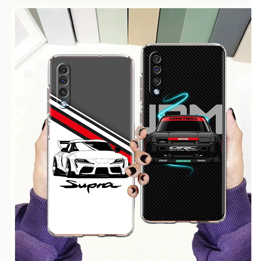 

JDM Sports Cars Phone Case For Samsung Galaxy A12 A02 A03S A50 A70 A10 A20 A20S A30 A40 Luxury Transparent Soft Shell Fundas TPU
