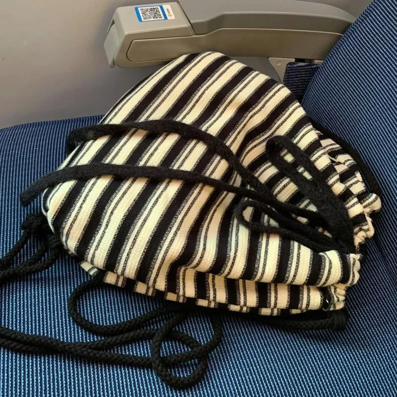 Полосатые рюкзаки для женщин школьные сумки на плечо 2024 модный женский