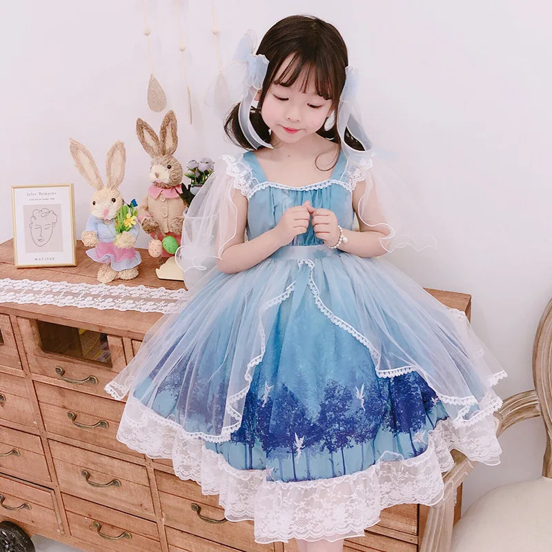 

Kids Boutique Dress For Girls Children Spanish Palace Frocks Girl Baby Birthday Party Clothes Toddler Lolita Princess Bjj001