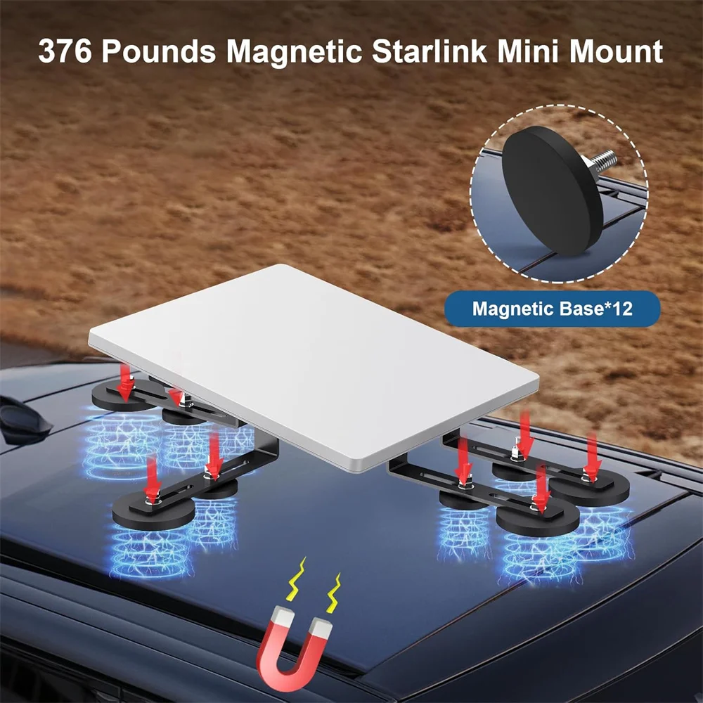 Комплект Starlink Gen3 Крепление на крышу 12 магнитных оснований До 376 фунтов мощности