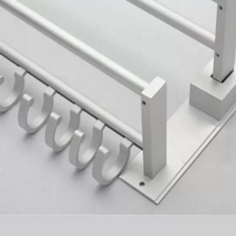 

Layer Aluminum Wall-Mounted Shower Shelf Metal Bathroom Towel Coat Rack Shower Tray Bathroom Towel Bracket вешалка для полотен