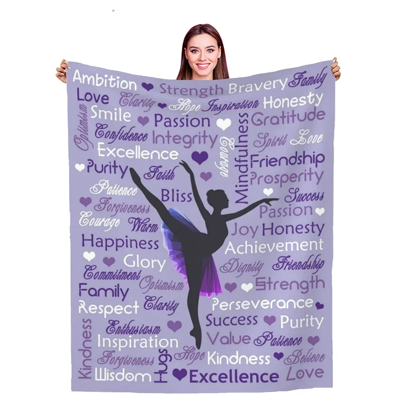 

Blanket for Teen Girl Dancer Dance Recital Birthday Gift Ballerina Dance Teacher Dance Team Dance Blanket Sofa Bedroom Travel