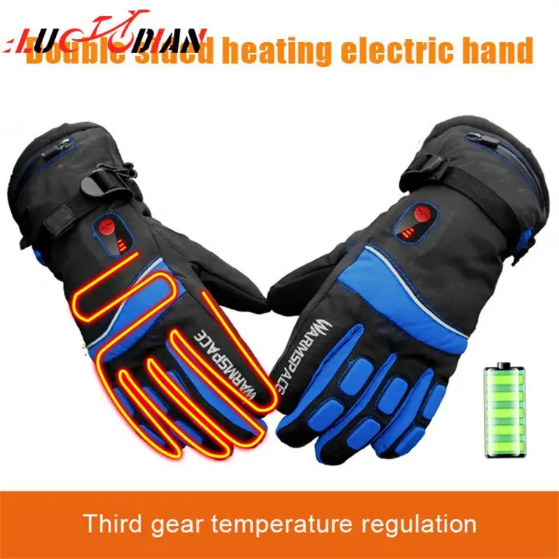 

Electric Heated Gloves Ski Glove Winter Touch Screen Windproof Warm Rechargeable Battery Motorcycle Hunting Fishing Men New