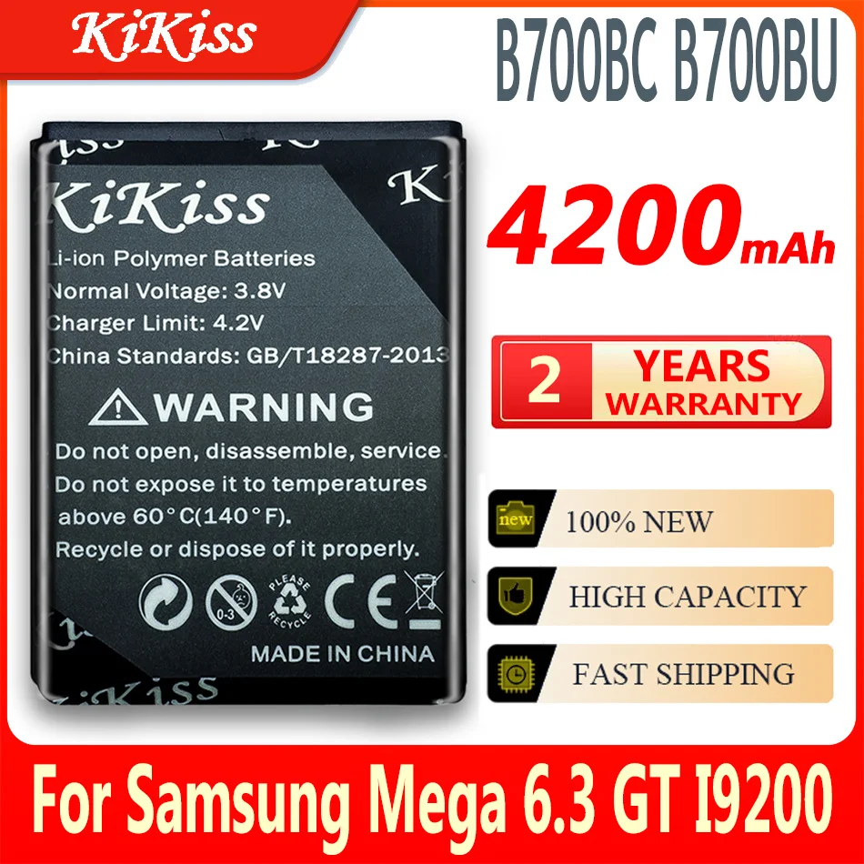 

Battery for Samsung Galaxy Mega 6.3 8GB Gt-i9200/i9205 B700bc/b700be I527 I525 I9205 P729 T2556 L600 Replacement Phone Batteries