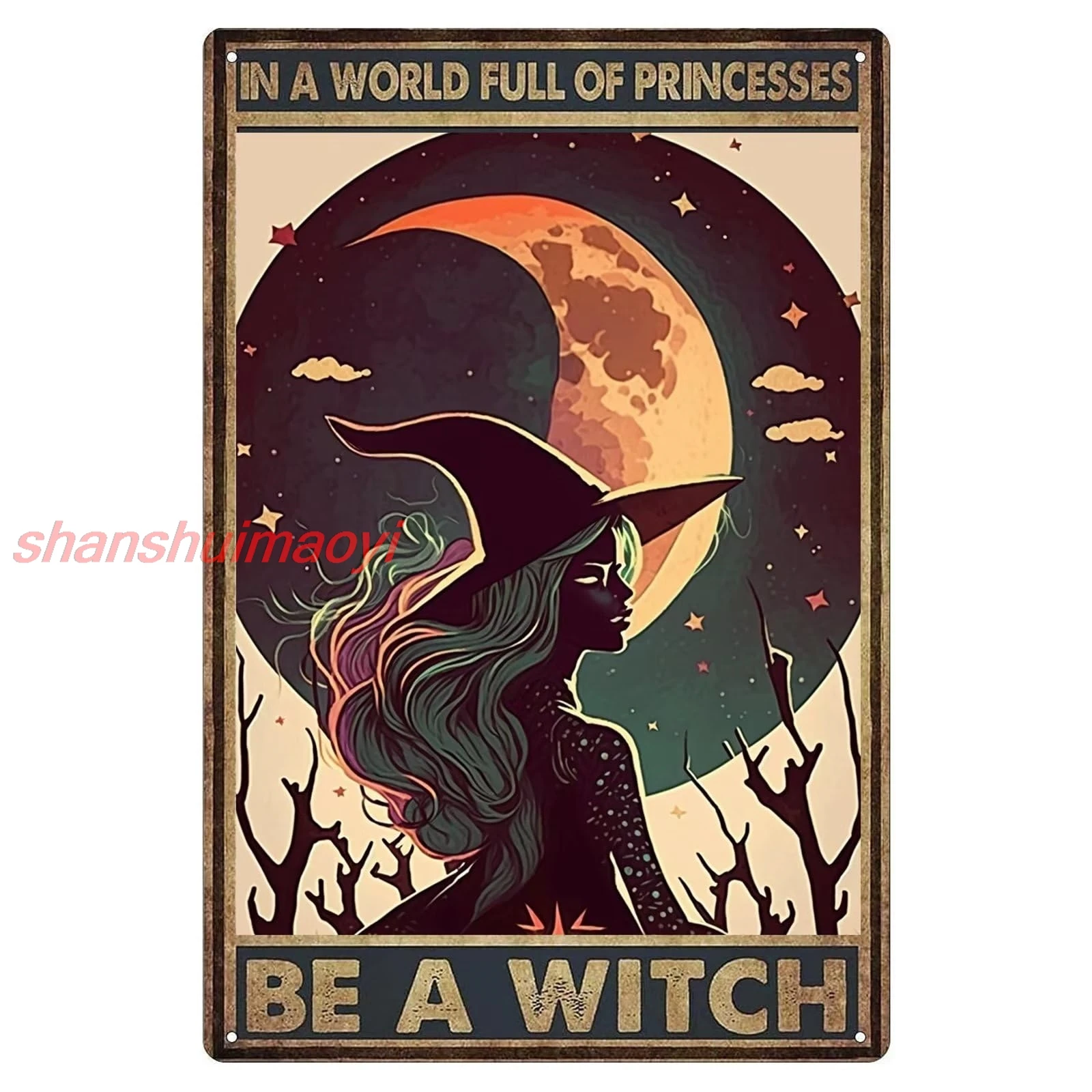 Украшения на Хэллоуин металлические вывески в мире полные принцесс будьте