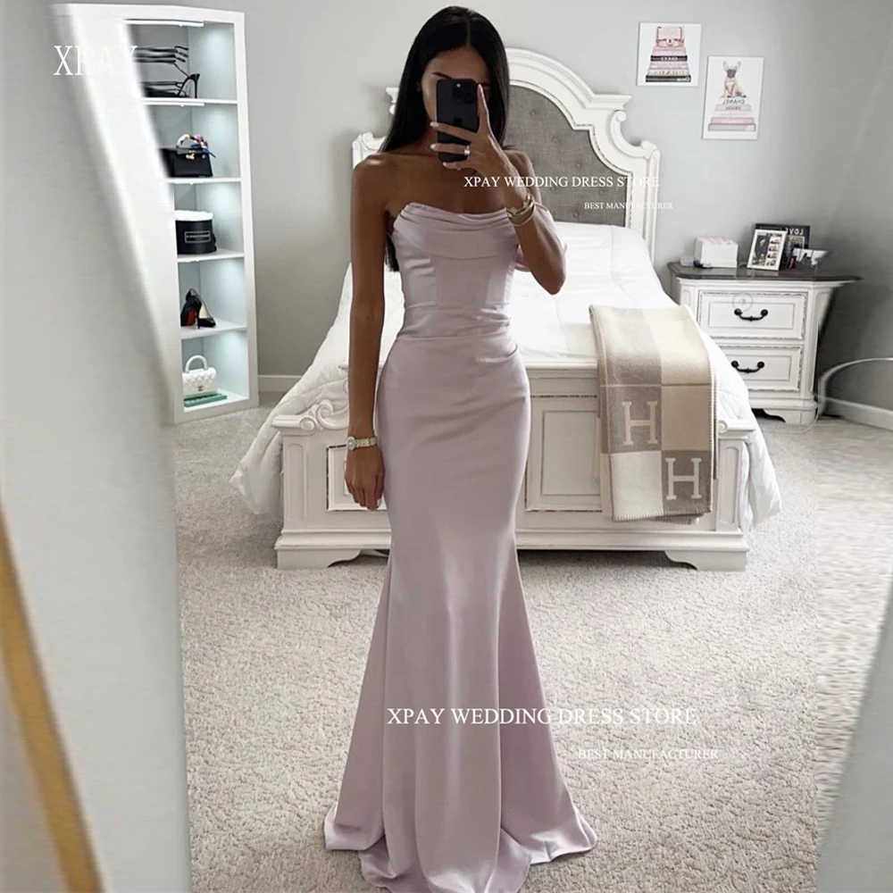 

Женское вечернее платье-Русалка XPAY, розовое облегающее платье с одним открытым плечом, платье для выпускного вечера