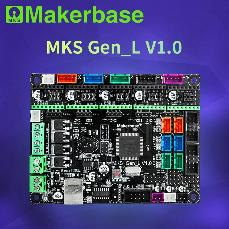 3D printer motherboard MKS GEN_ L V1.0 control board 12864 shows that tevo tornado upgrade part is compatible with 4988d drive