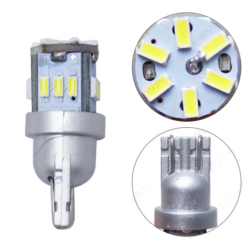 

2pcs Car Width Light Dc 12v T10 3014-18LED Bright License Plate Lights Led Door Lamp Lighting Warning Indicator