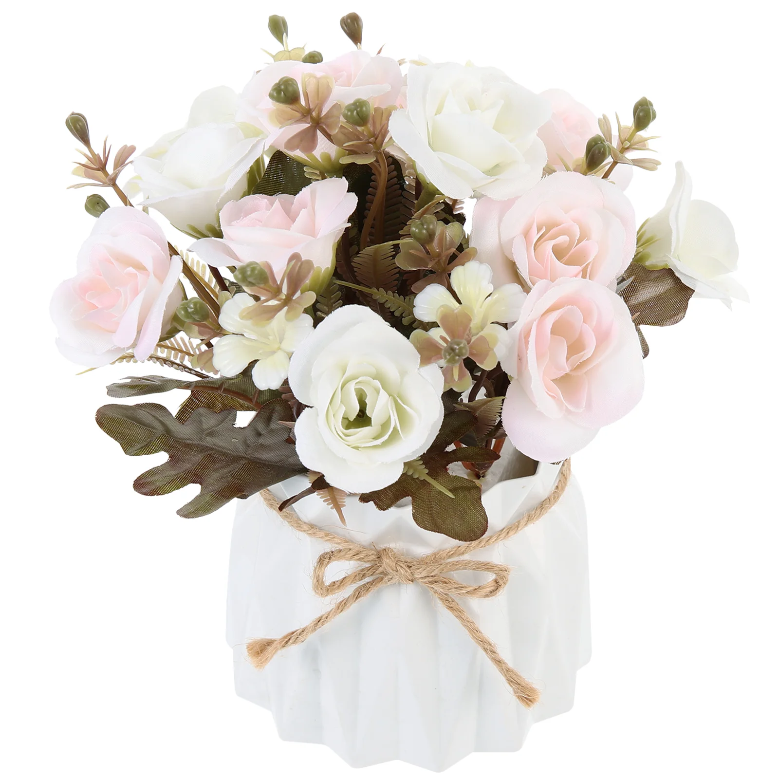 

Flowers Vase Artificial Flower Fakearrangements Faux Silkhydrangeapeony Potted Centerpiece Floral House Arrangement
