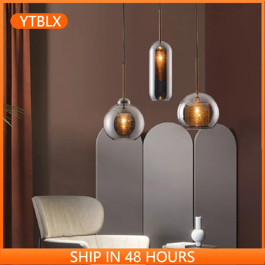 

Светодиодный стеклянный светильник в скандинавском стиле, осветительные приборы для гостиной, спальни, подвесные лампы для кухни, современ...