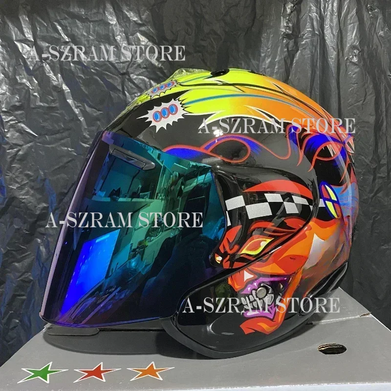 Мотоциклетный шлем SZ RAM 3/4 открытый с полулокомотивом гоночный летняя модель