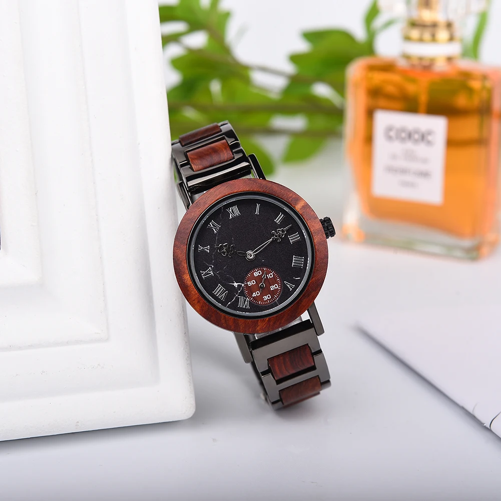 Женские наручные часы BOBO BIRD с деревянным ремешком женские японским кварцевым