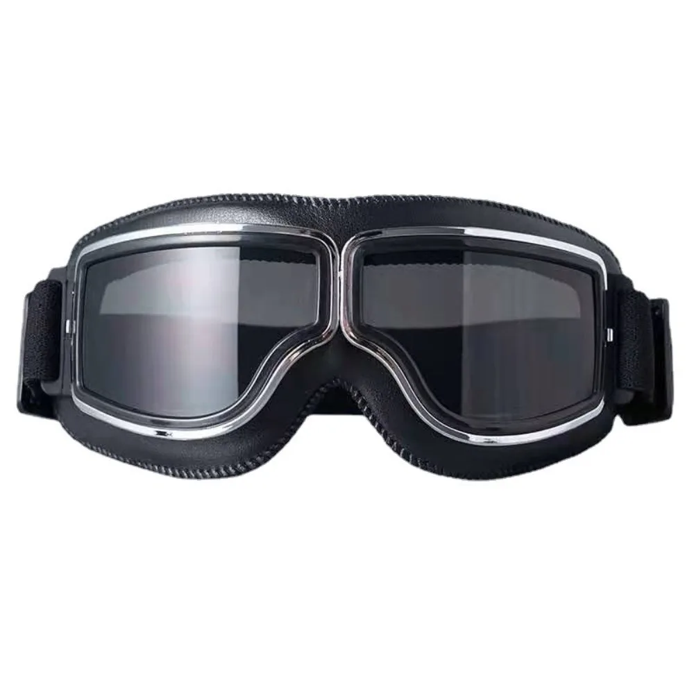 

Motorcycle Helmet Goggles Retro Foldable Motorcycle Glasses Windproof Motocross safety Glasses Vintage Leather Cycling Goggles
