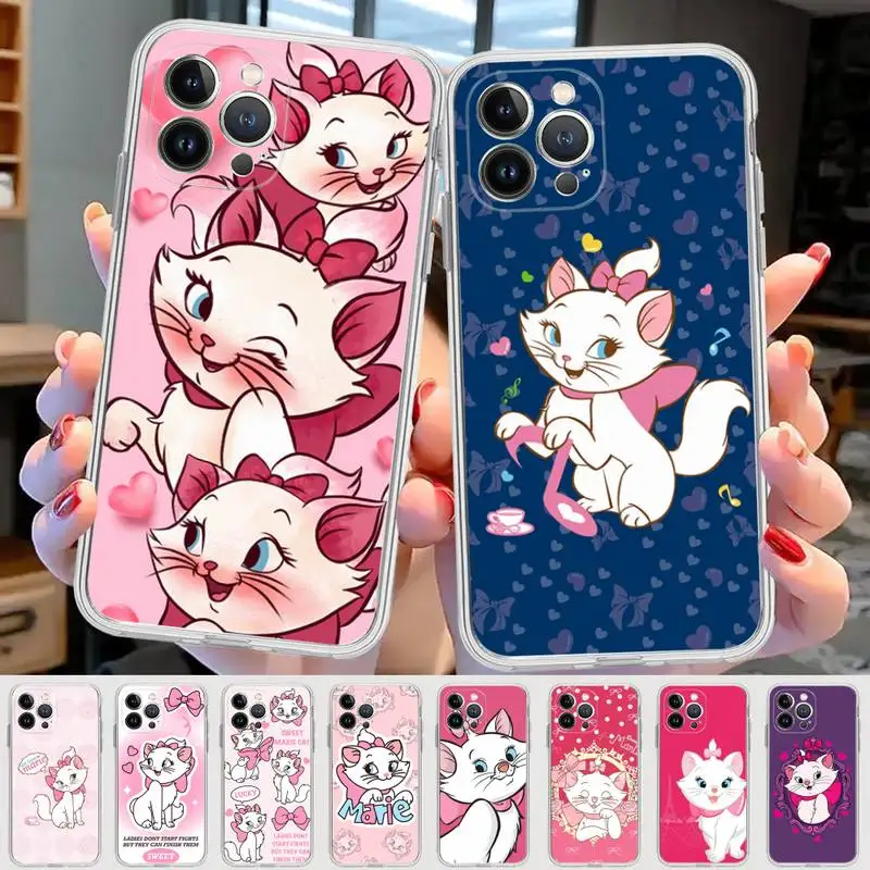 

Disney Marie Cat Phone Case For iPhone 14 11 12 13 Mini Pro XS Max Cover 6 7 8 Plus X XR SE 2020 Funda Shell