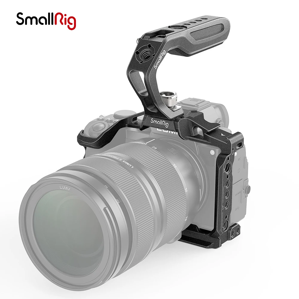 

Клетка для камеры SmallRig «Черная Мамба» для Panasonic LUMIX S5 с резьбовыми отверстиями 1/4-20 для крепления мониторов 3790