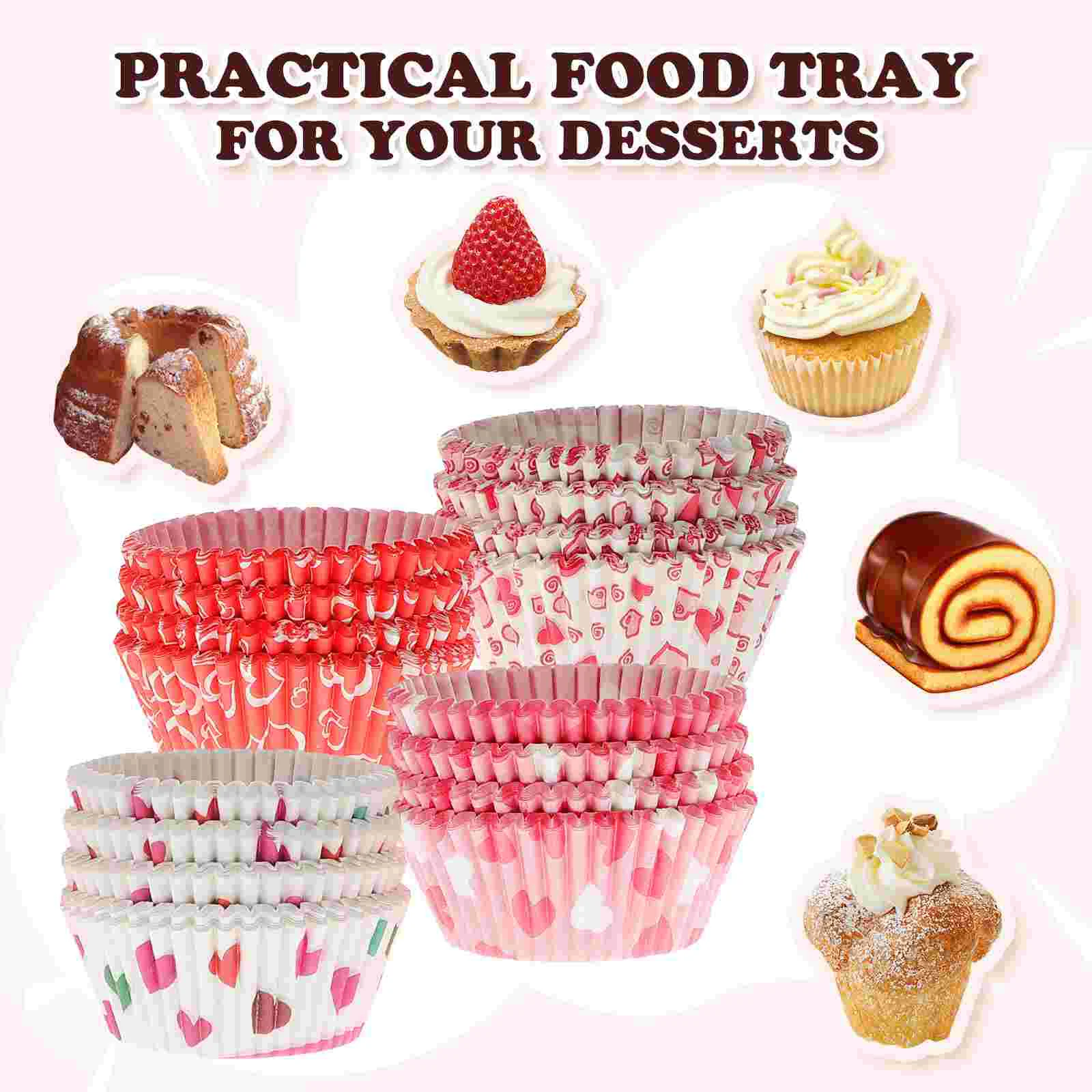 

Liners Cupcake Muffin Cups Wrappers Paper Baking Candy Mini Wedding Pan Molds Party Pastry Valentine Cup Cake Supplies Heart