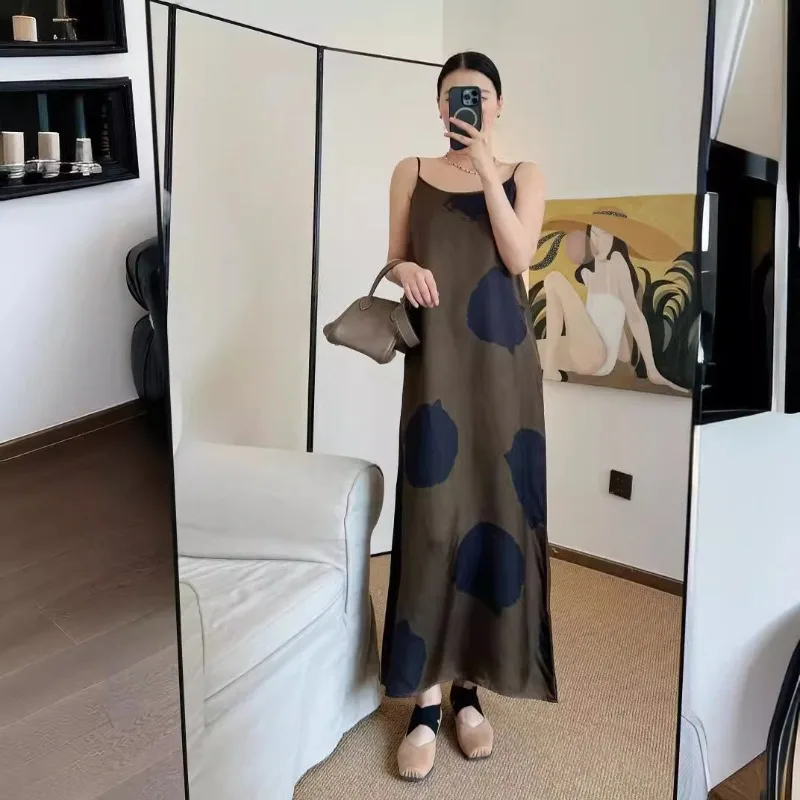 Женское длинное платье в горошек Pring новое китайское с юбкой