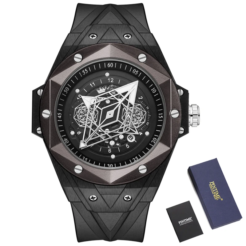 

PINTIME Men Luxury Cool Compass Dial Watches Men's Sports Military Wrist Watch Clock Male zegarek meski montre Quartz Watch